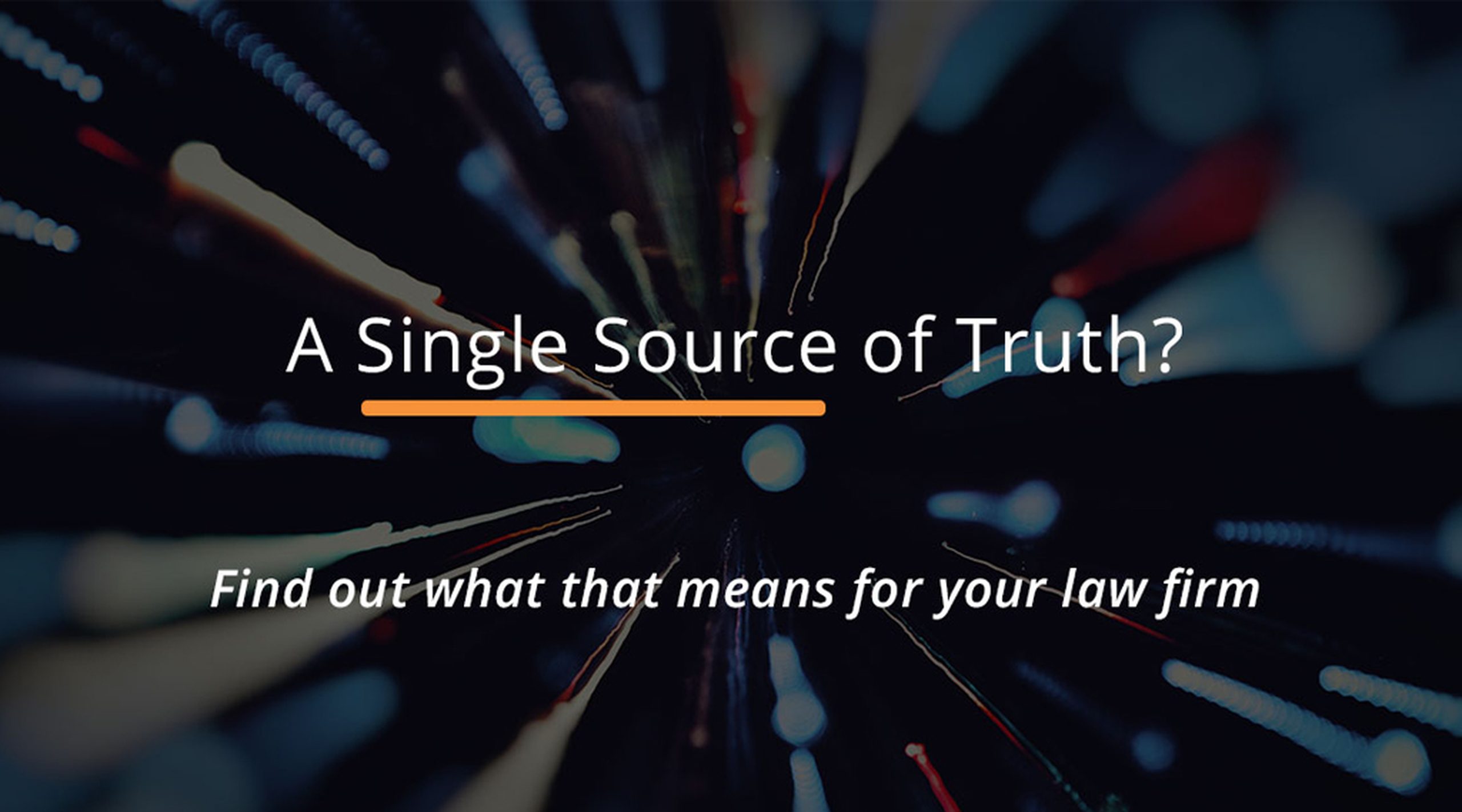 blog post 1 | single source of truth