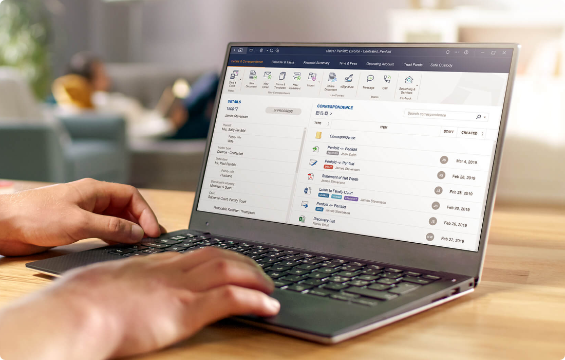 LEAP software on a laptop