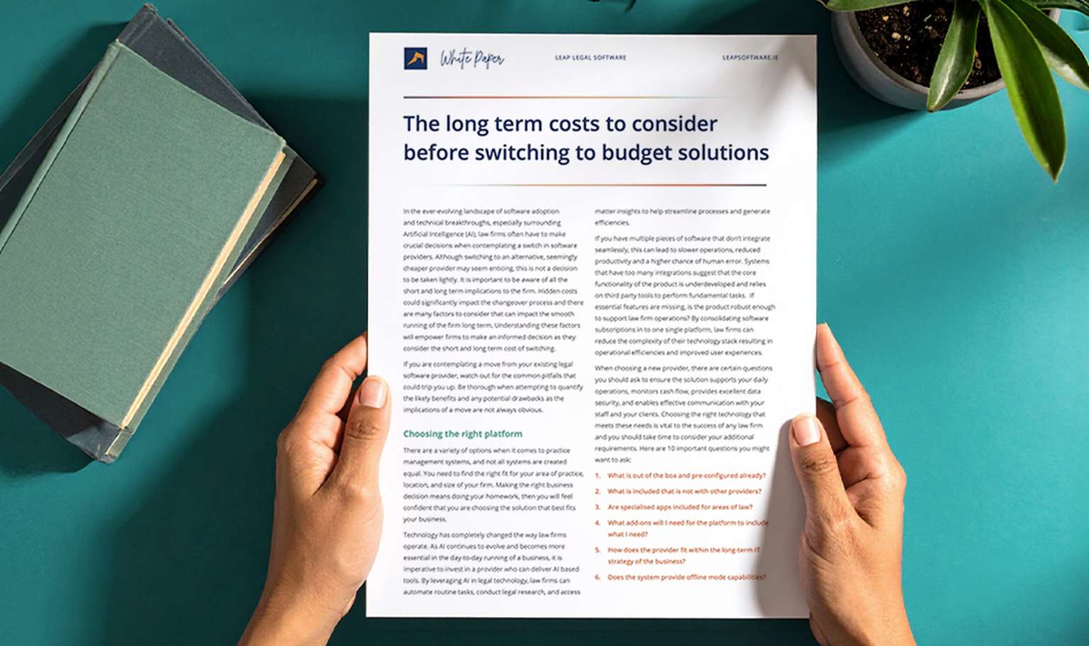 The long term, costs - White Paper