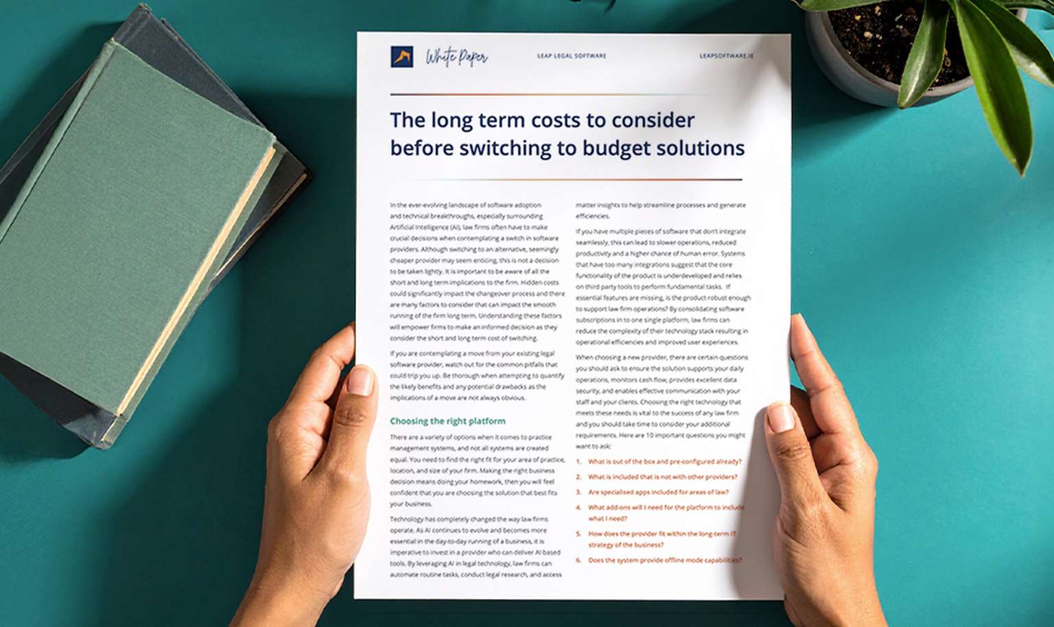 The long term, costs - White Paper