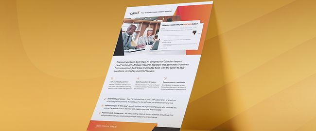 A flyer featuring business professionals in a meeting, with text detailing services and benefits on a gradient orange background.
