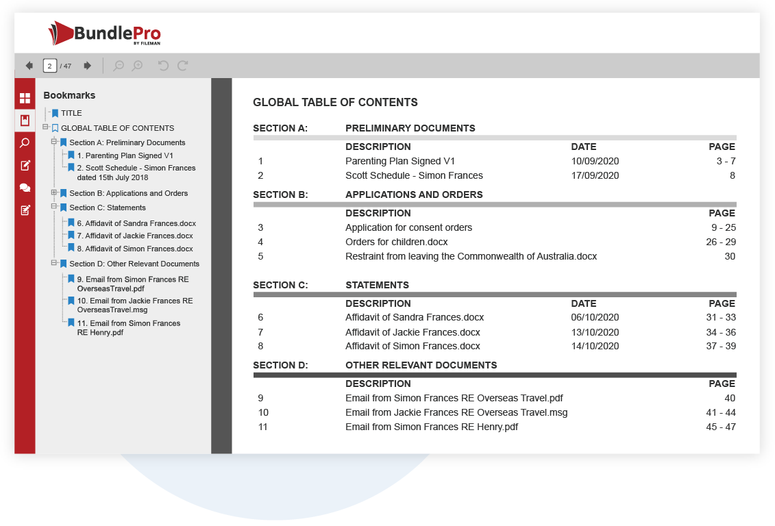 Court books BundlePro