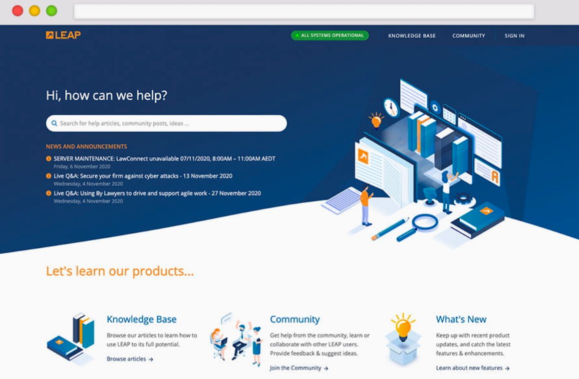 LEAP HelpCentre Website