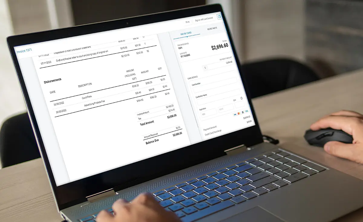 Legal Accounting Billing Interactive Invoicing
