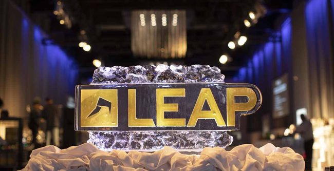 LEAP ice sculpture