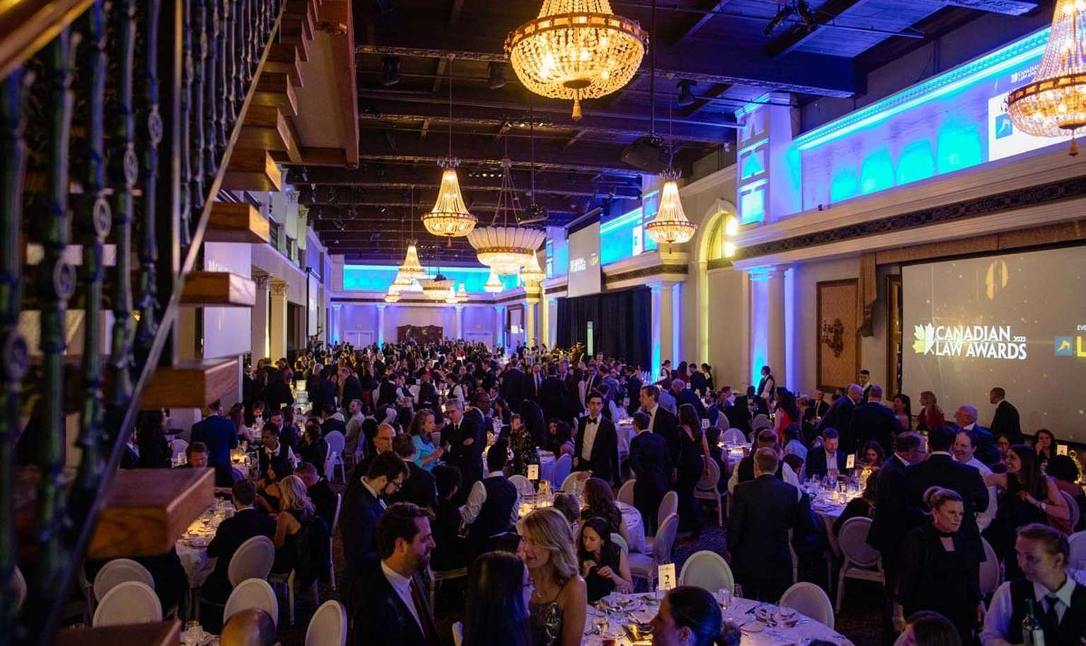 crowd at a party