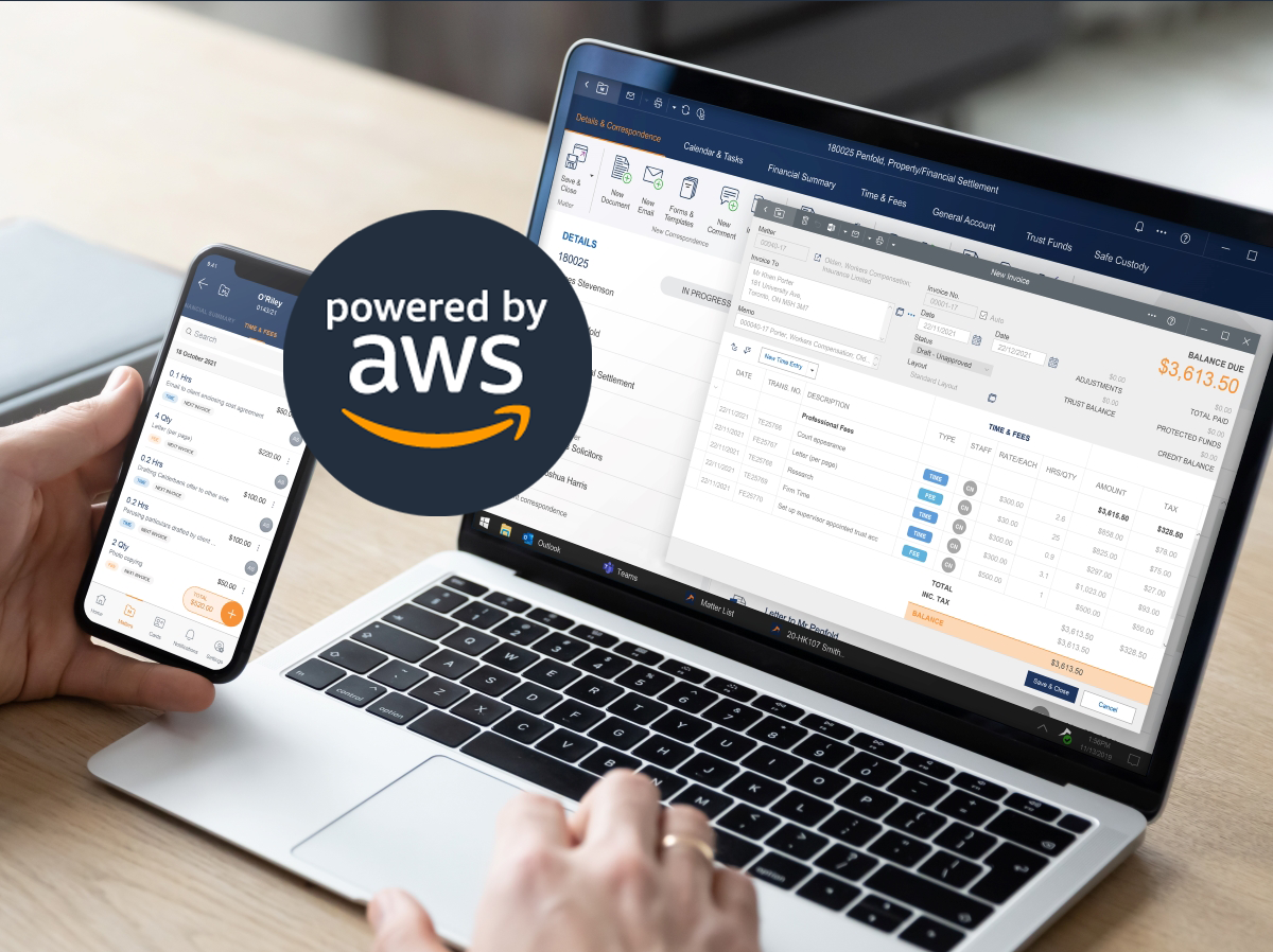 person with laptop and phone on LEAP app