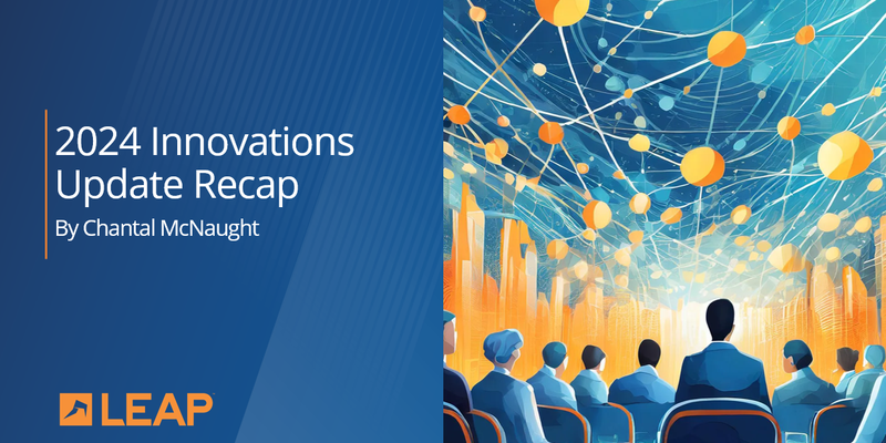 Slide show presentation slide with 2024 Innovations Update Recap text