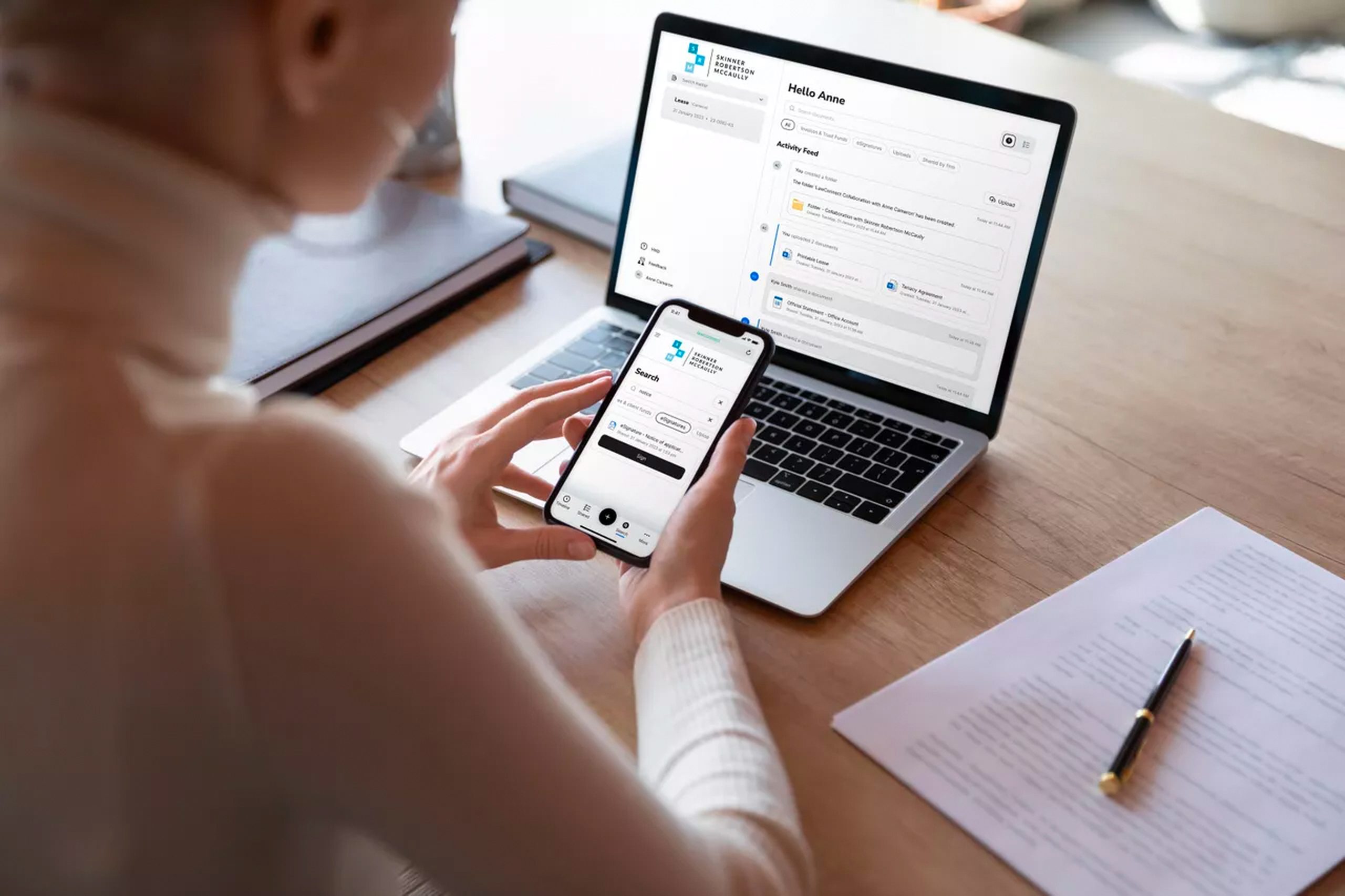 LawConnect white label laptop screen