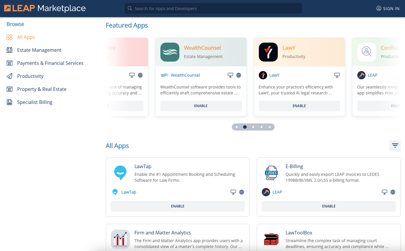 LEAP Marketplace
