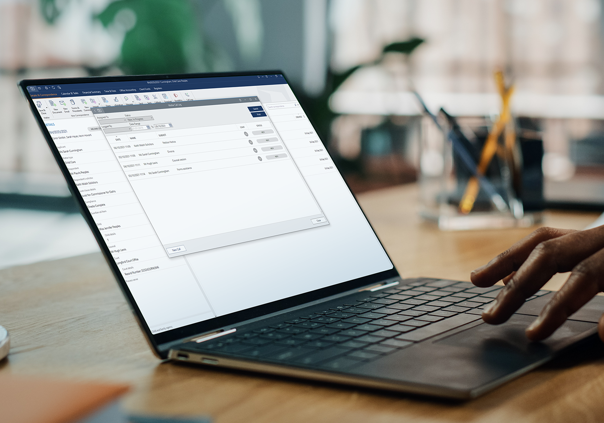 person using a laptop