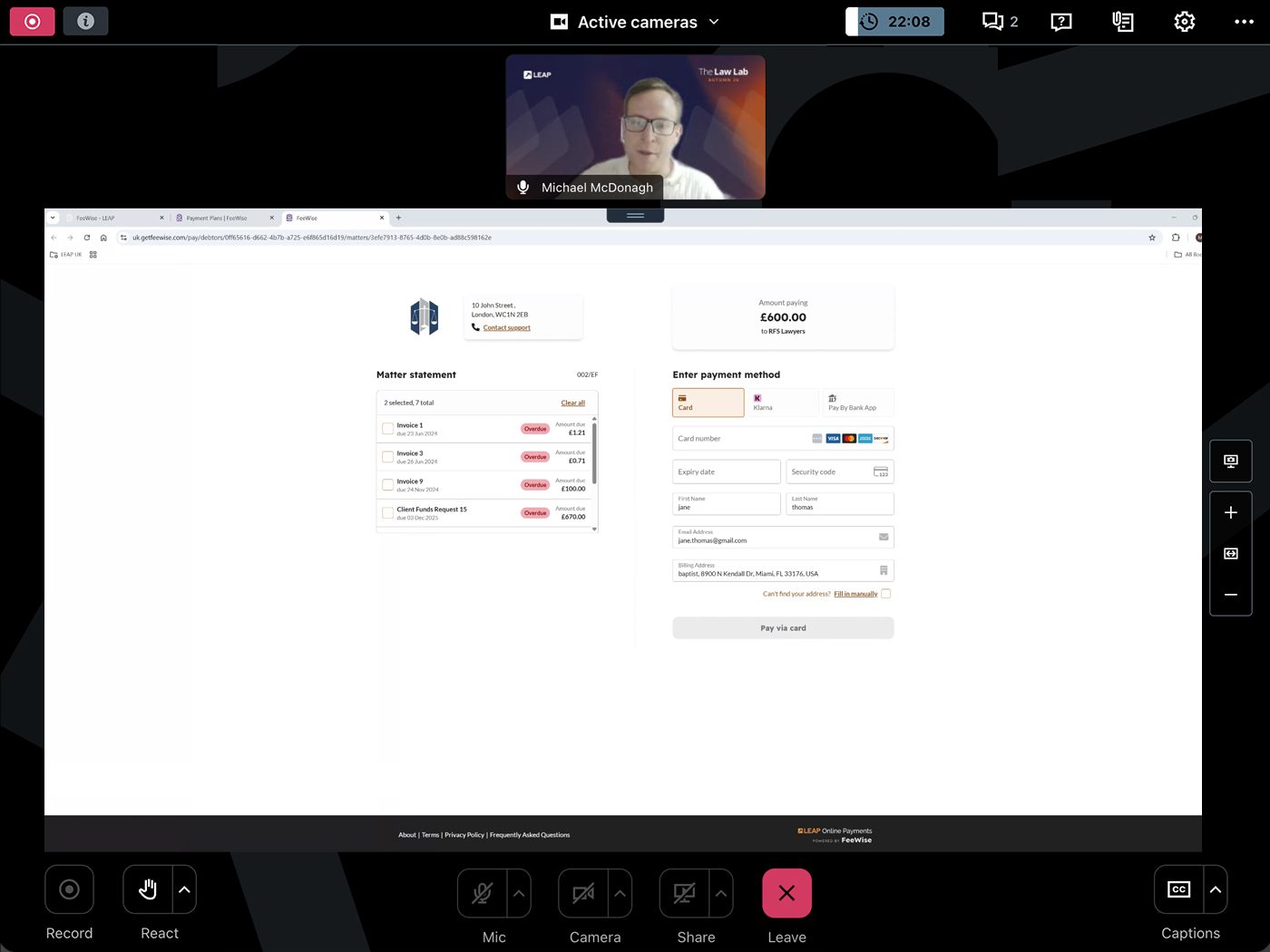 Law Lab Screen - Example 3