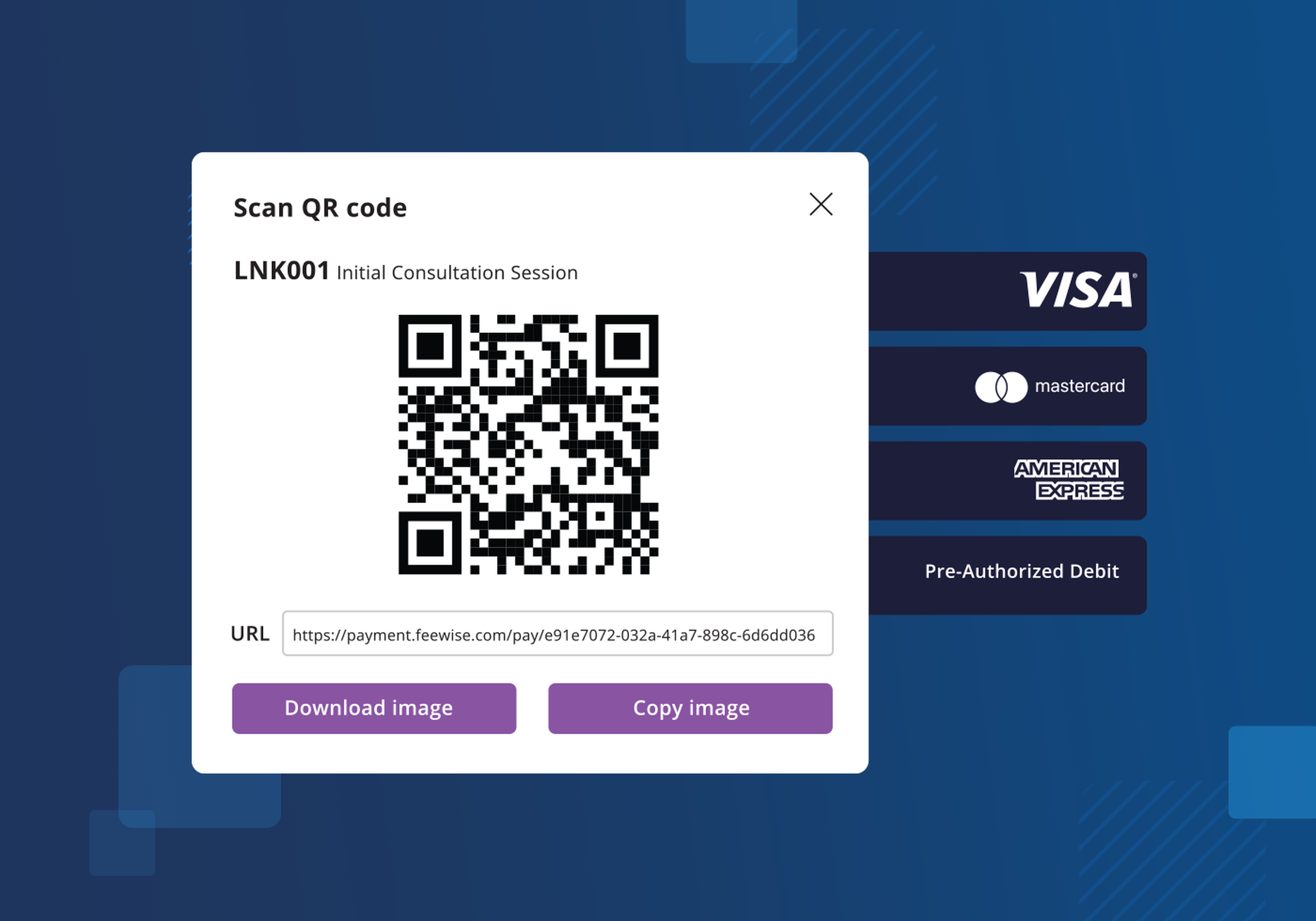 QR code for LEAP online payments