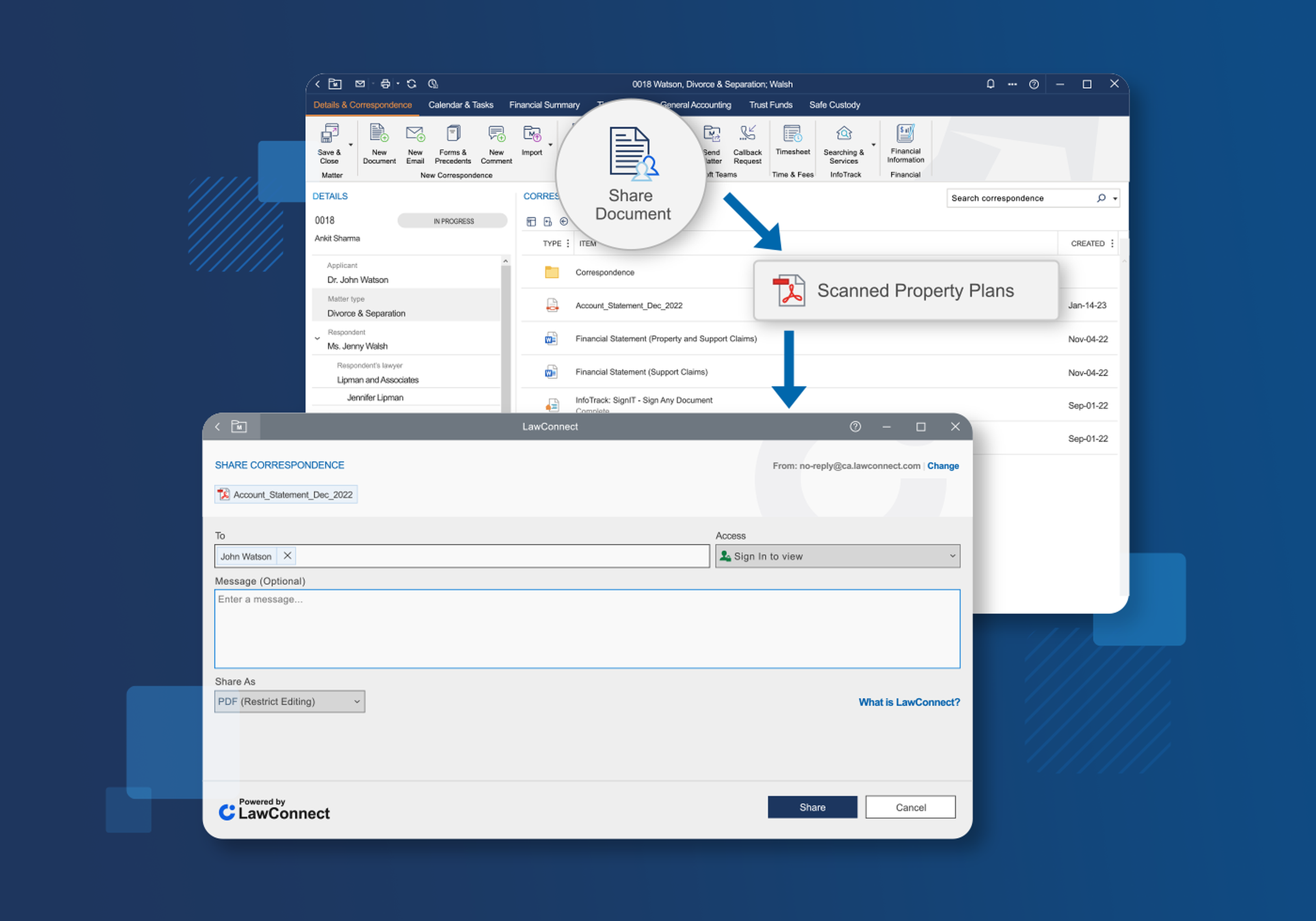 screenshot of lawconnect in LEAP