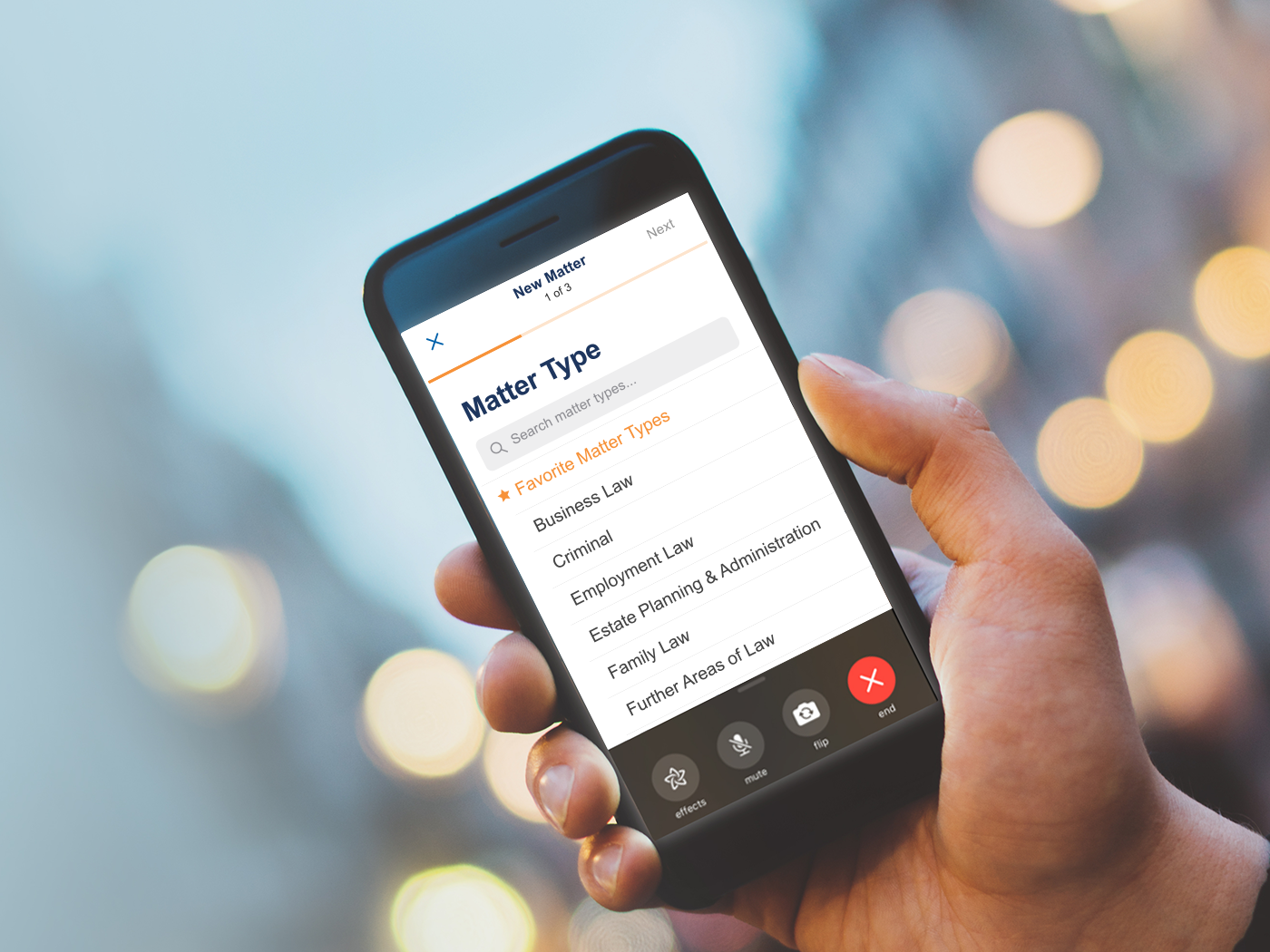 LEAP App on a smartphone screen