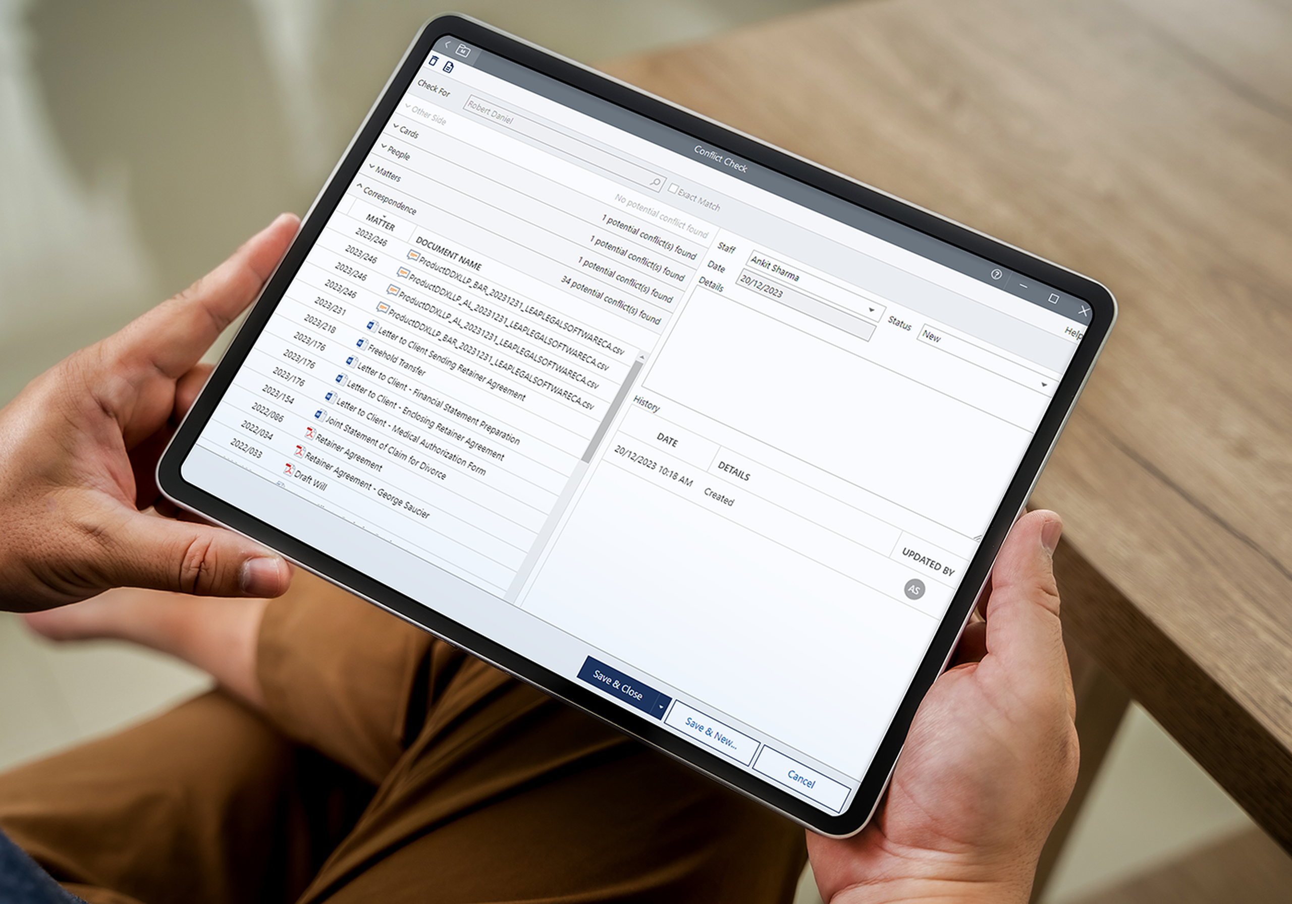 person holding a tablet