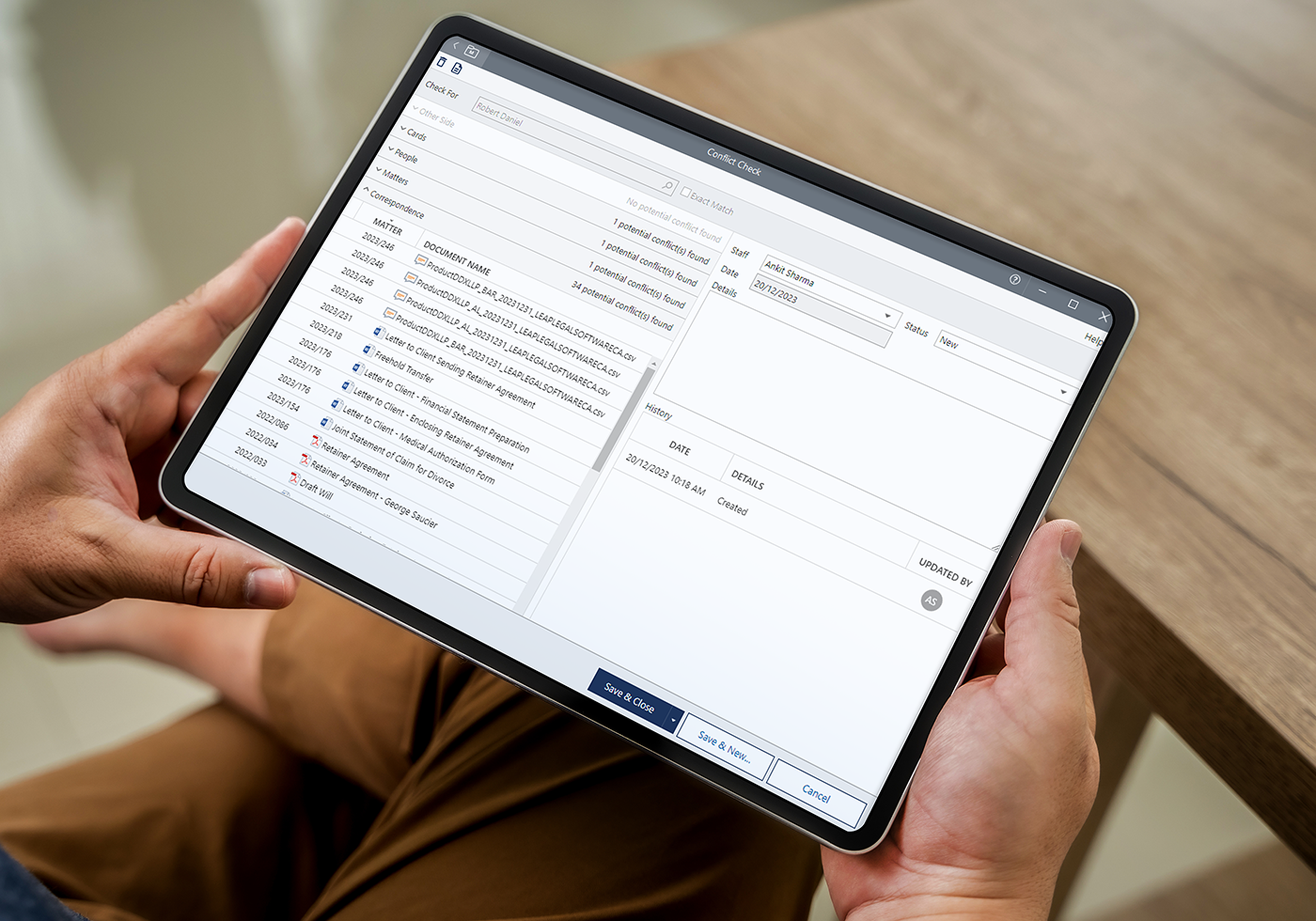person holding a tablet