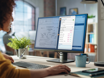 Legal professional using LEAP document automation software to manage law firm documents.