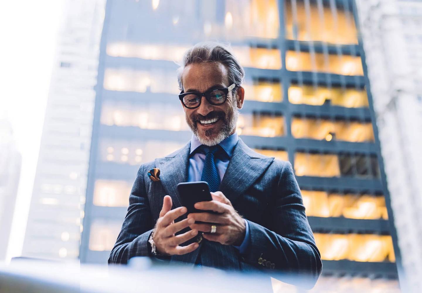 lawyer holding phone