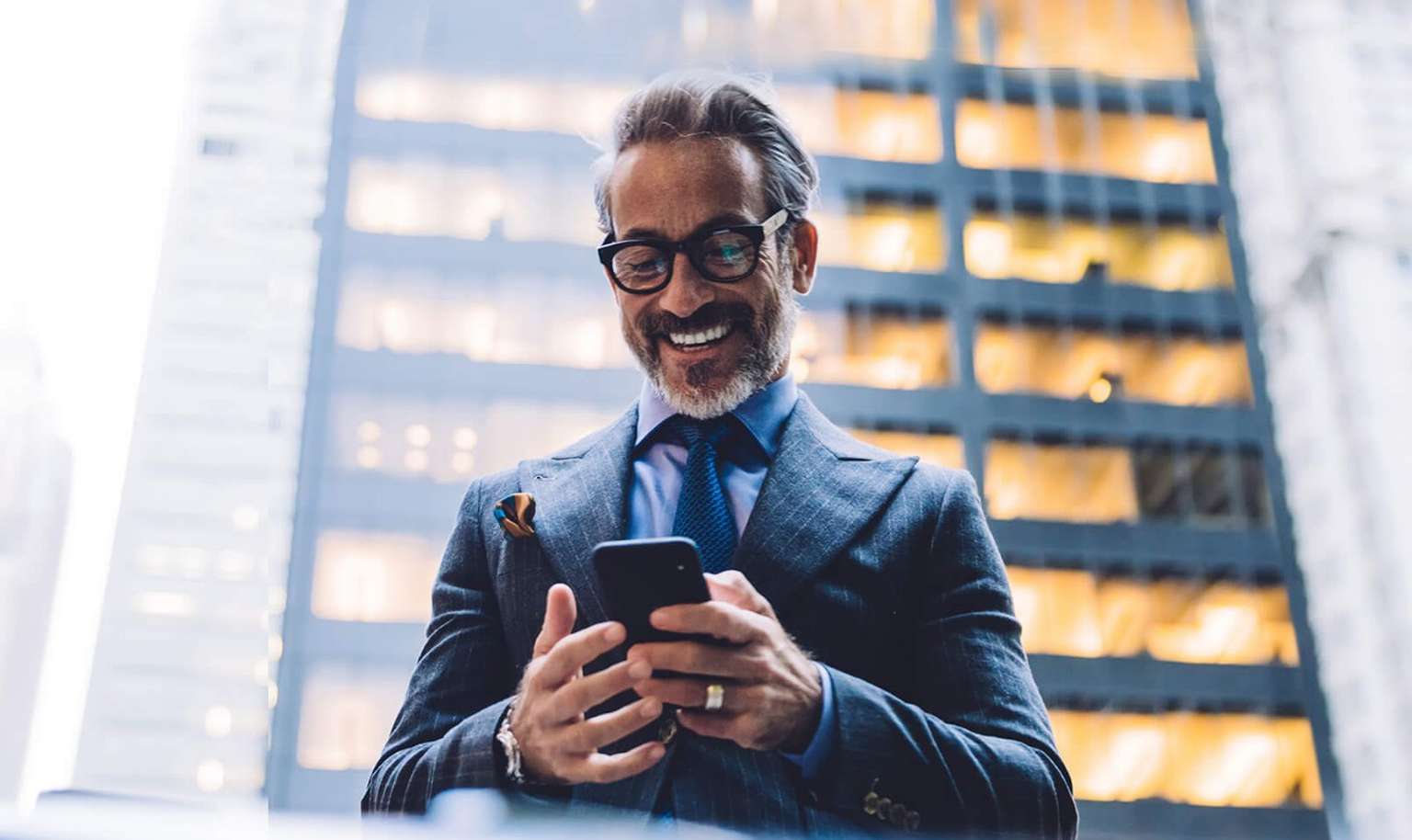 lawyer holding phone