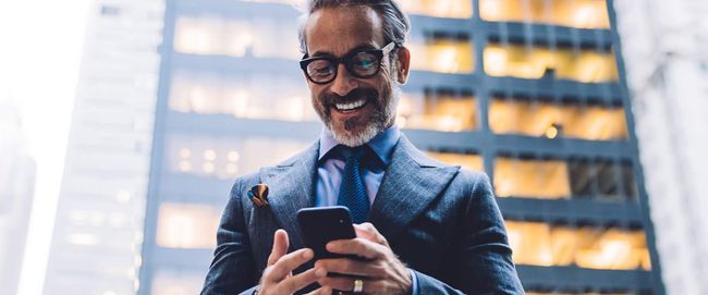 lawyer holding phone