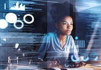 woman using a computer