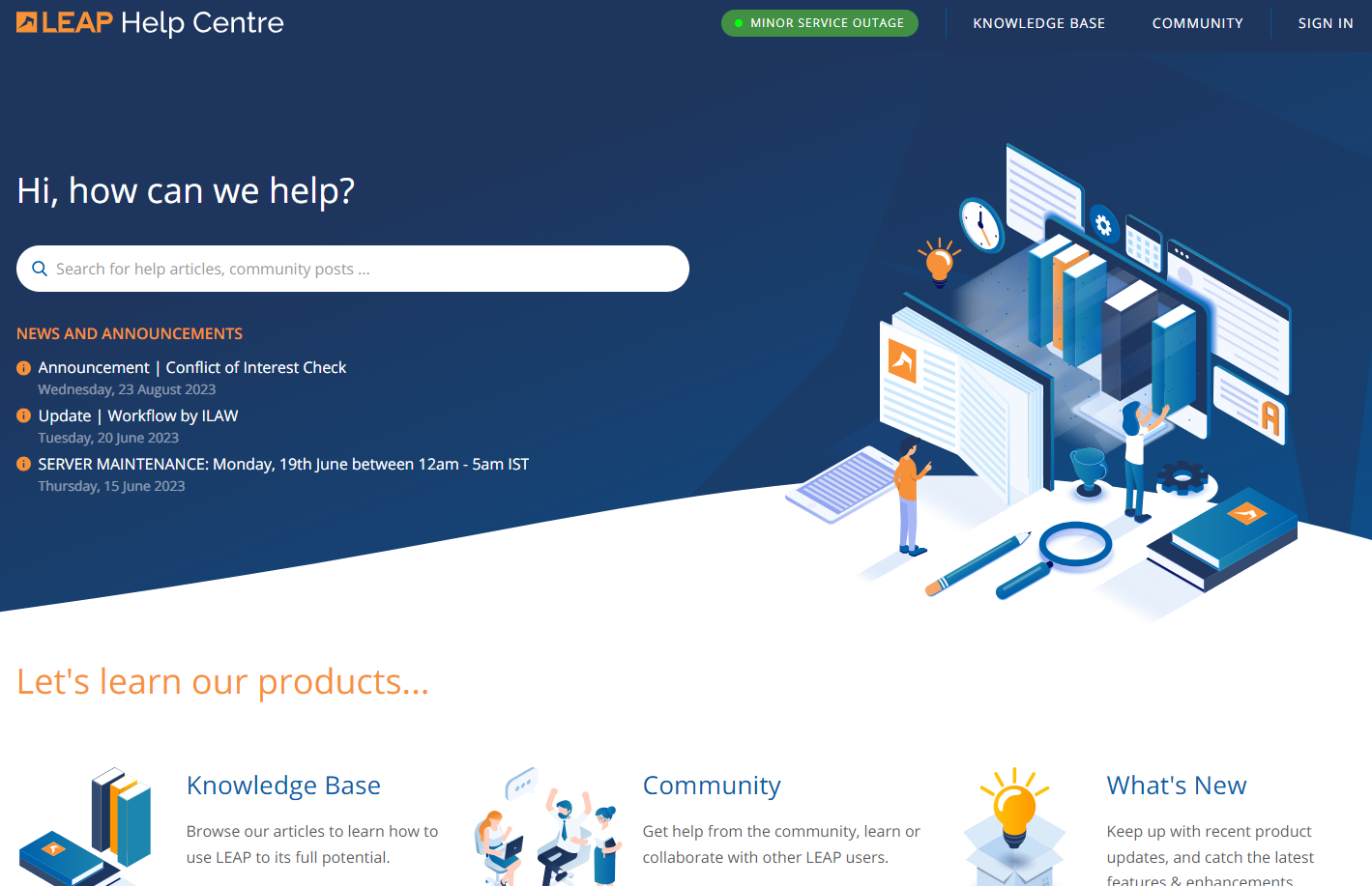 LEAP Help Centre UI IRE