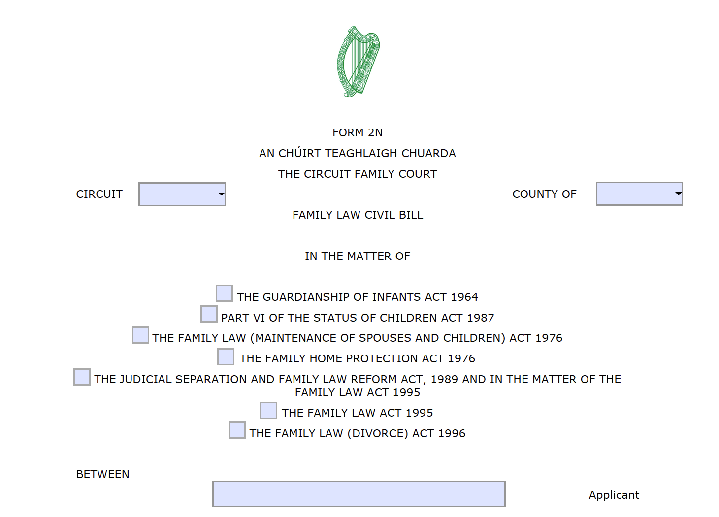 family-divorce-form