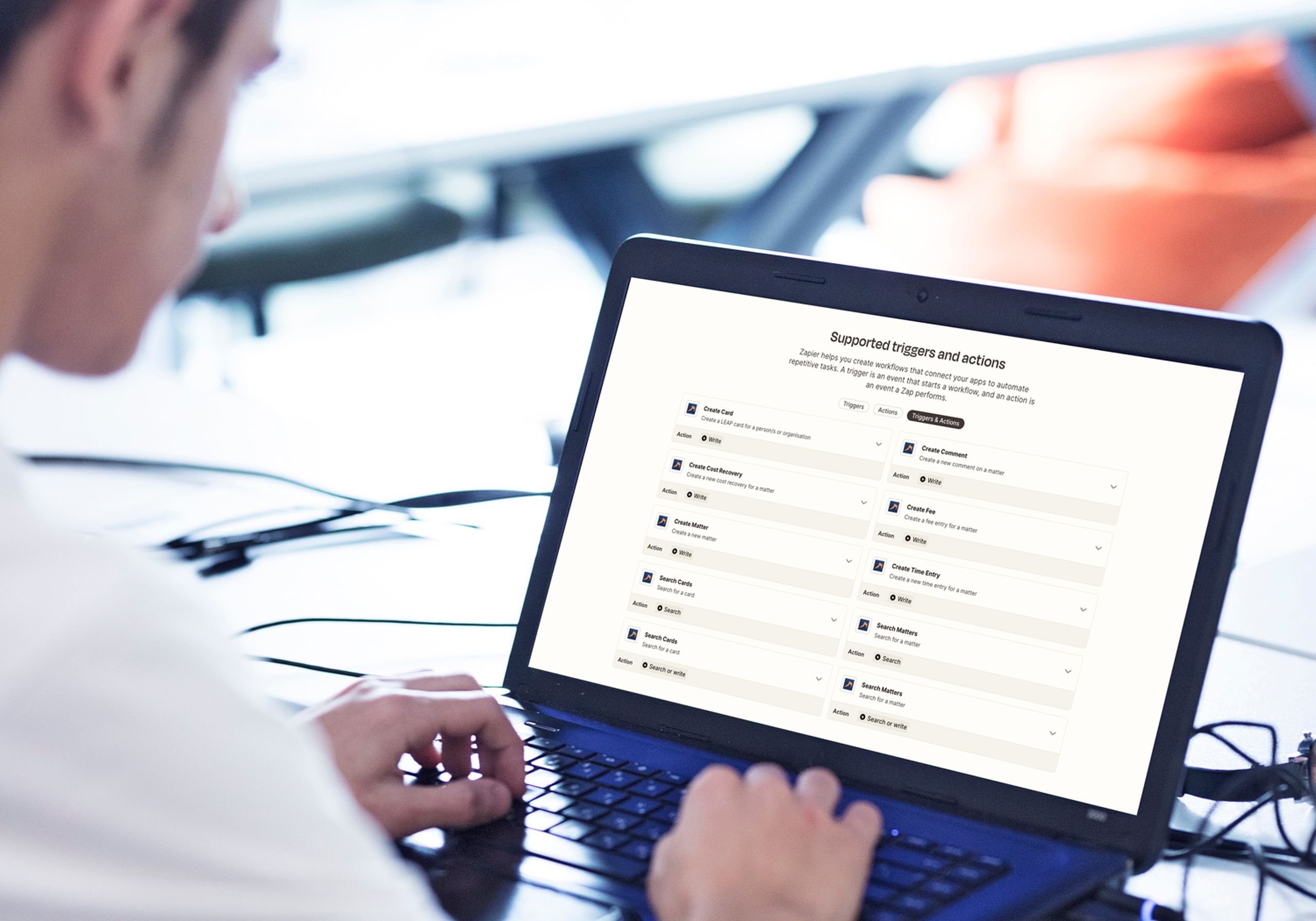Innovation stimeline - Zapier and LEAP triggers and actions