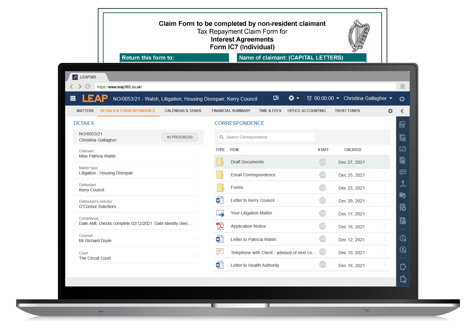 form-matter-litigation