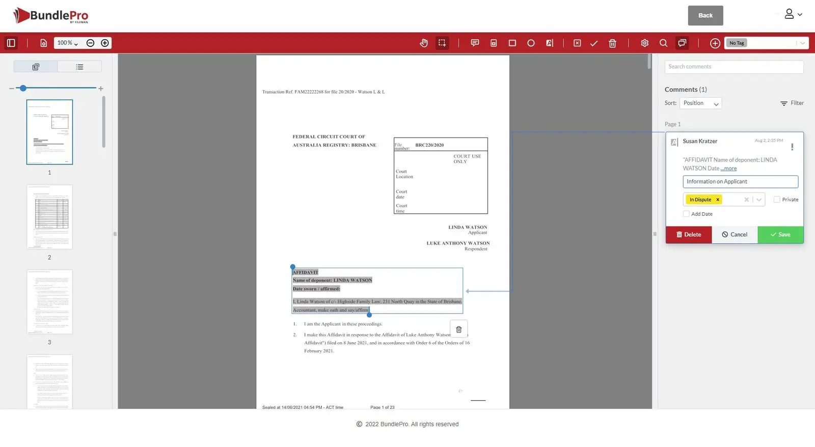 Exclusive Integrations BundlePro Comment Reply and Annotate Screen