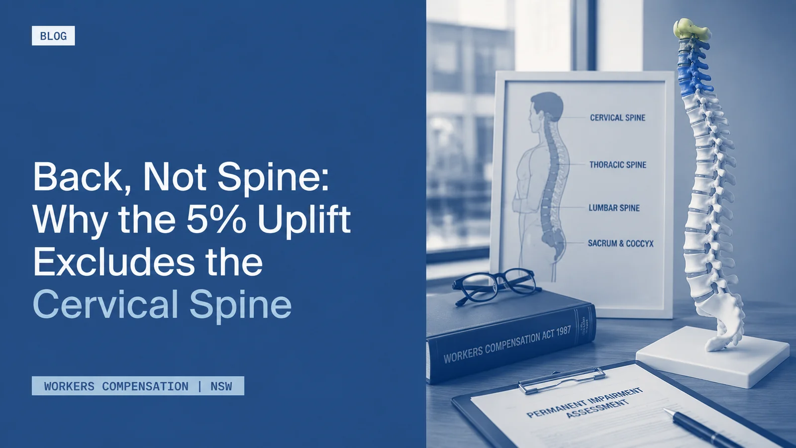 back, not spine: why the 5% uplift excludes the cervical spine
