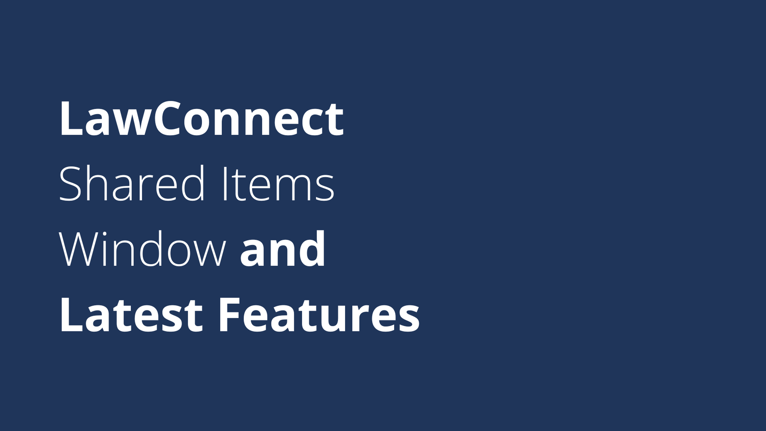 Shared Items