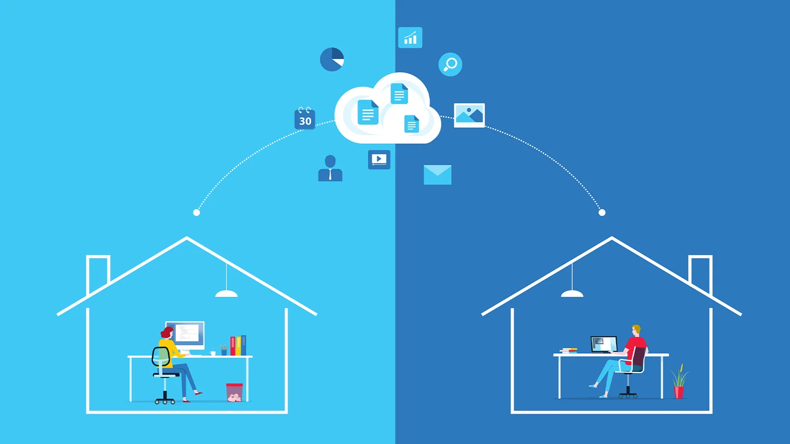 cloud based service illustration