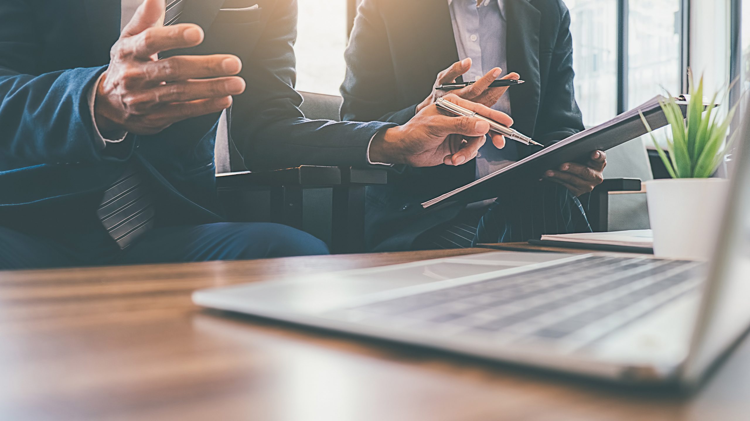 lawyer having a meeting with client