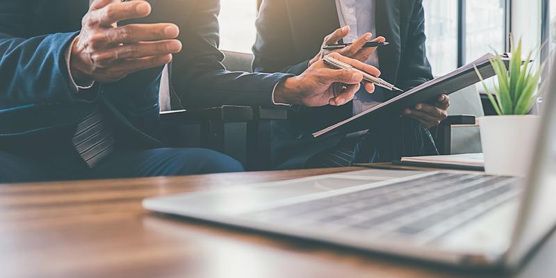 lawyer having a meeting with client