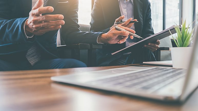 lawyer having a meeting with client