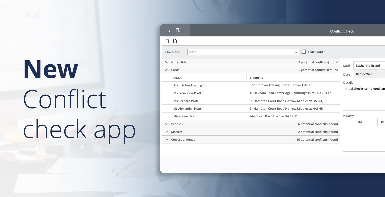 Conlfict Check App