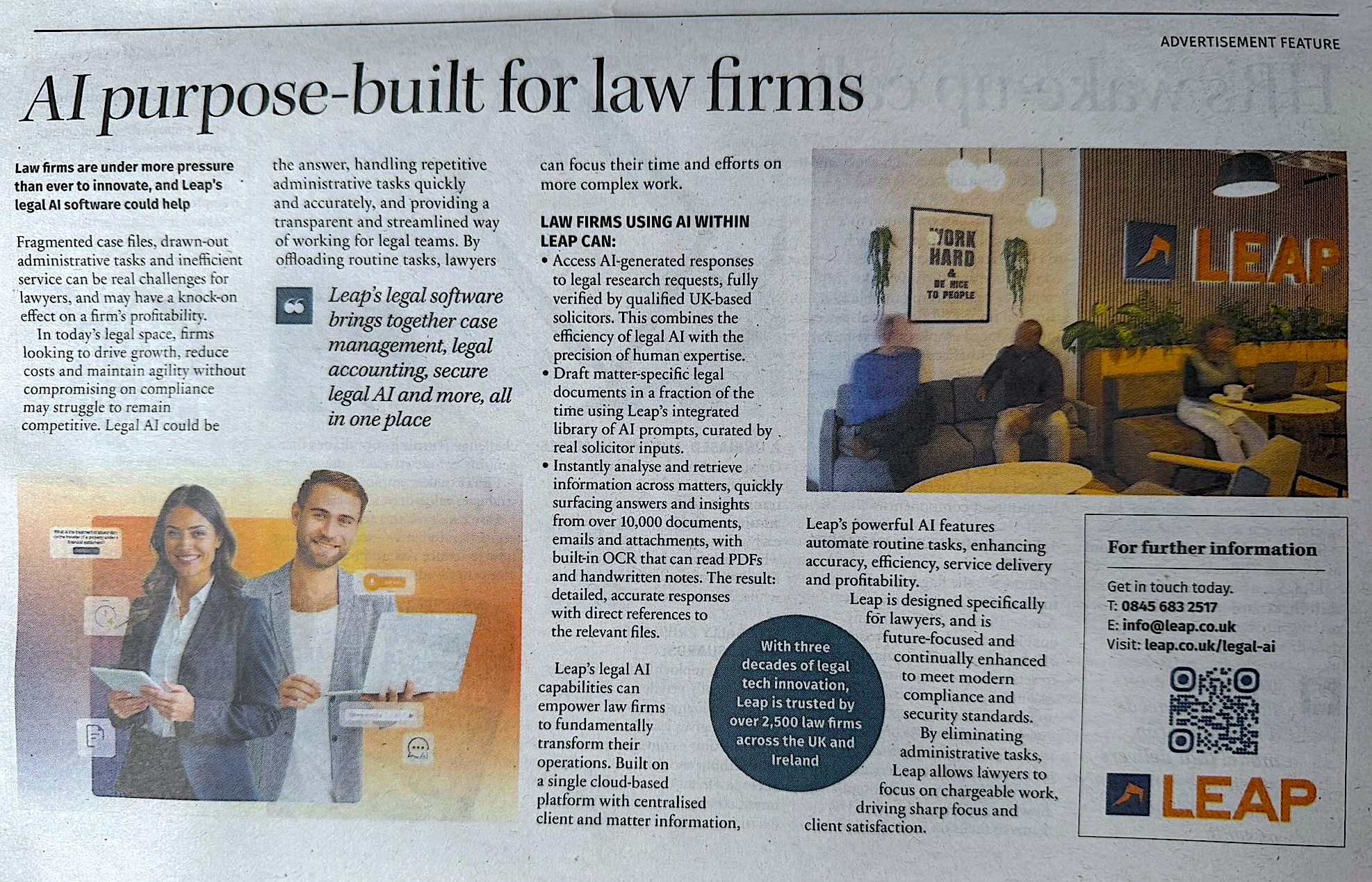 LEAP featured in The Daily Telegraph’s 2026 New Year Business Guide