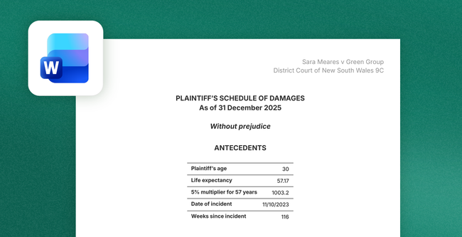 Compensate App - Schedule of Damages