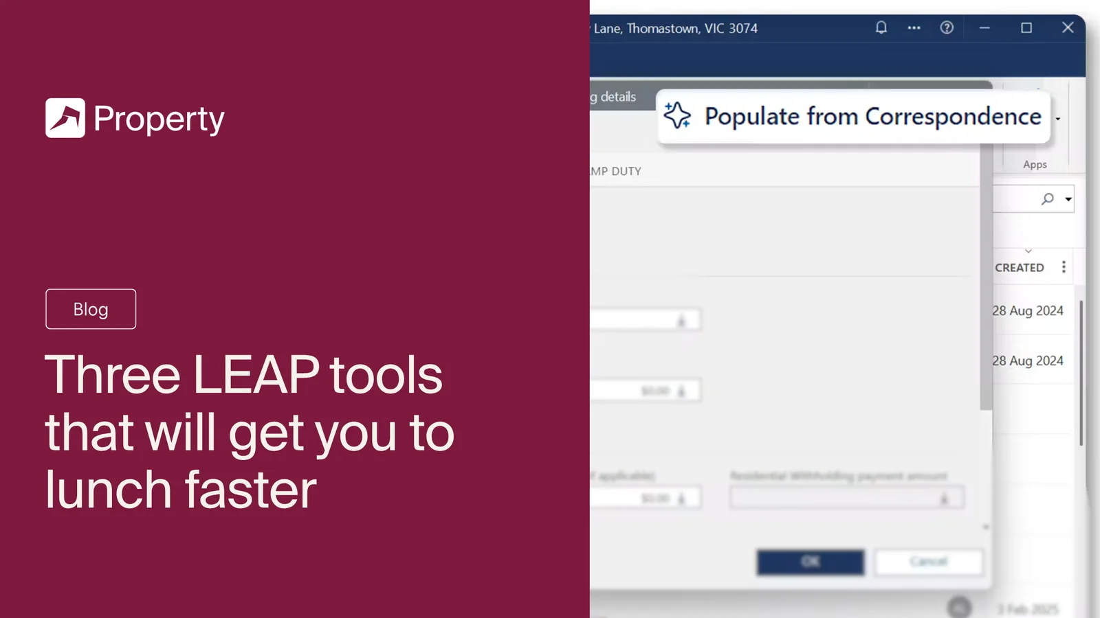 Three LEAP tools that will get you to lunch faster-property