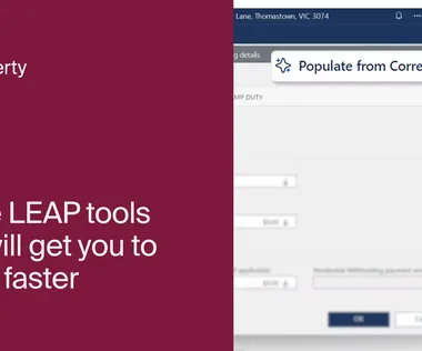 Three LEAP tools that will get you to lunch faster-property