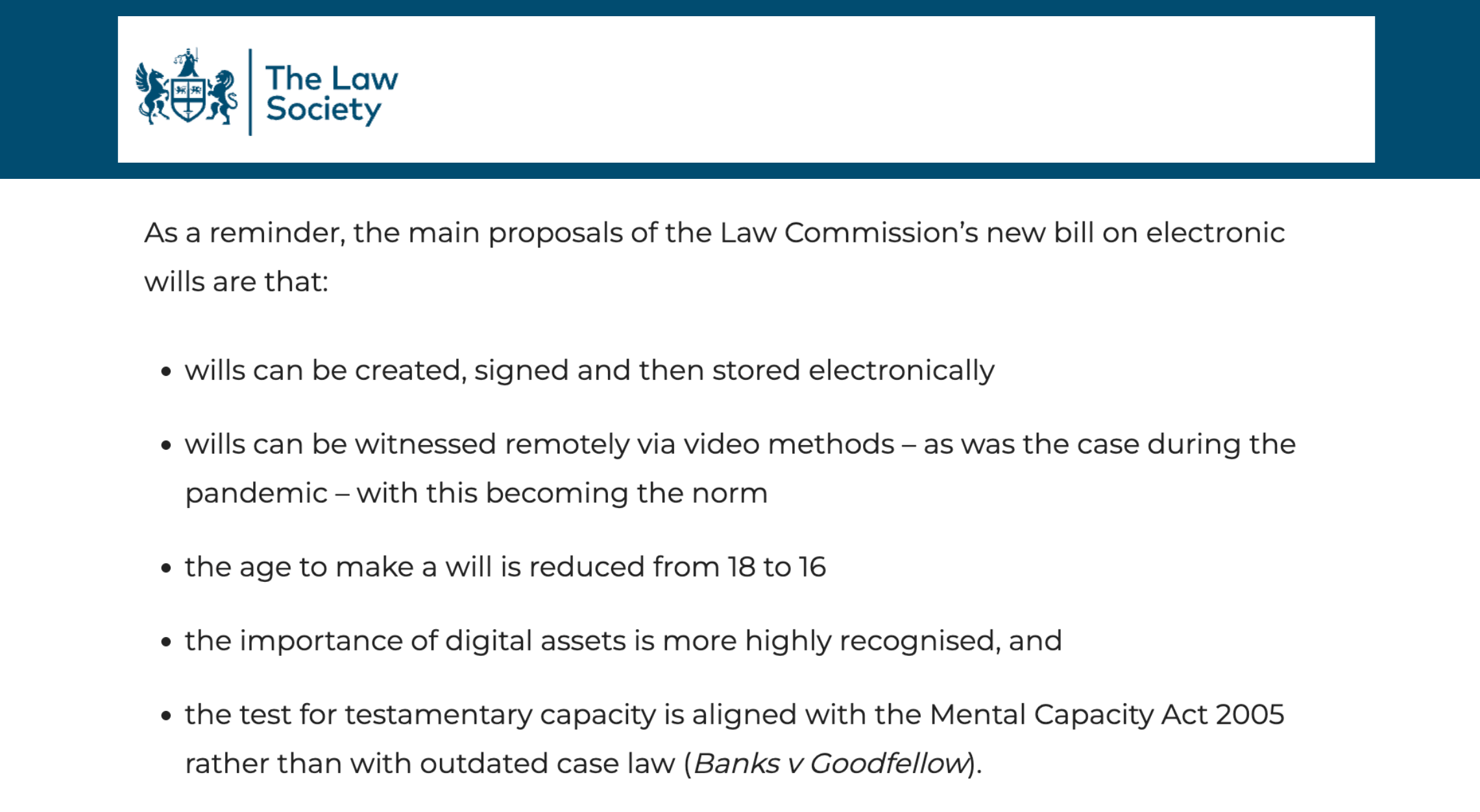 Law society article