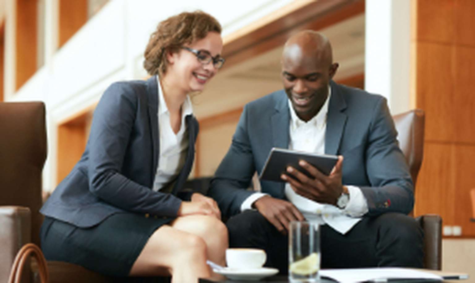 Two people using LEAP together