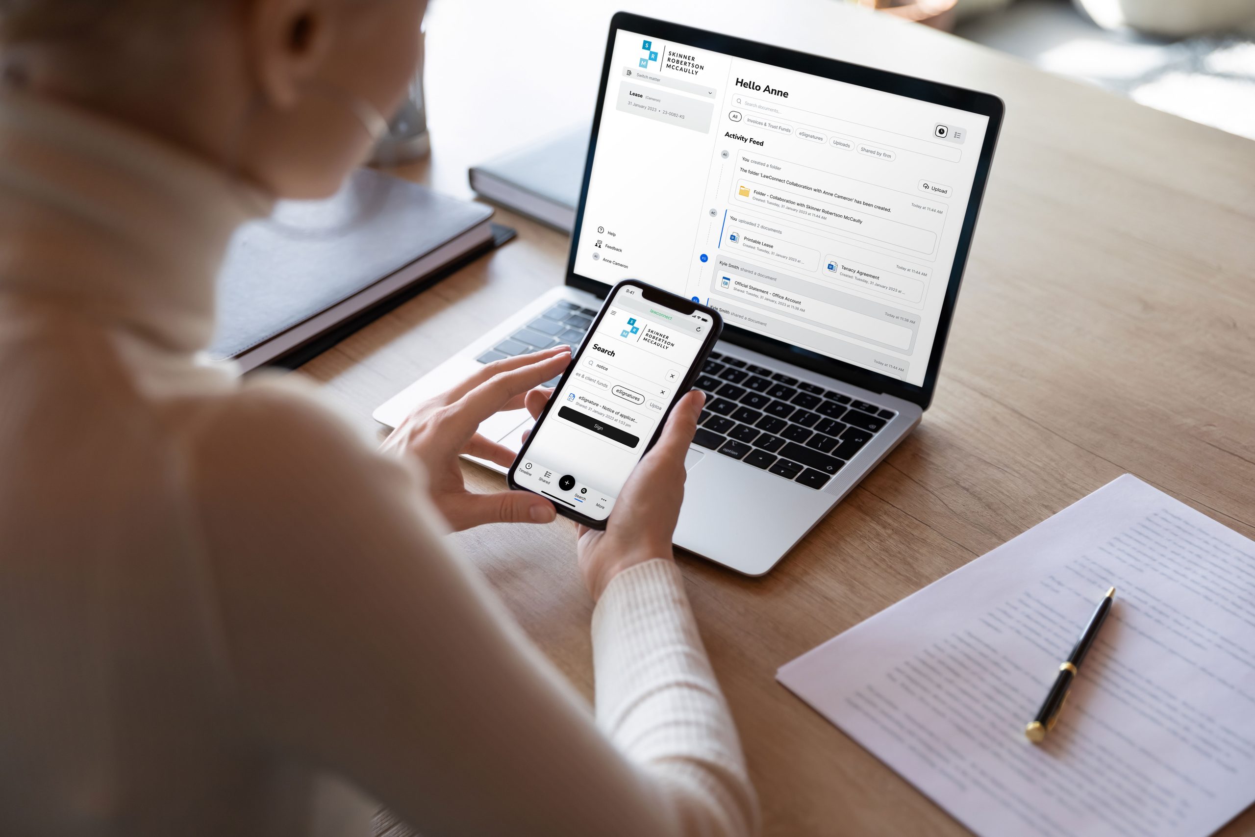 client using lawconnect LEAP
