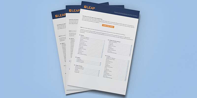 court forms and precedents list