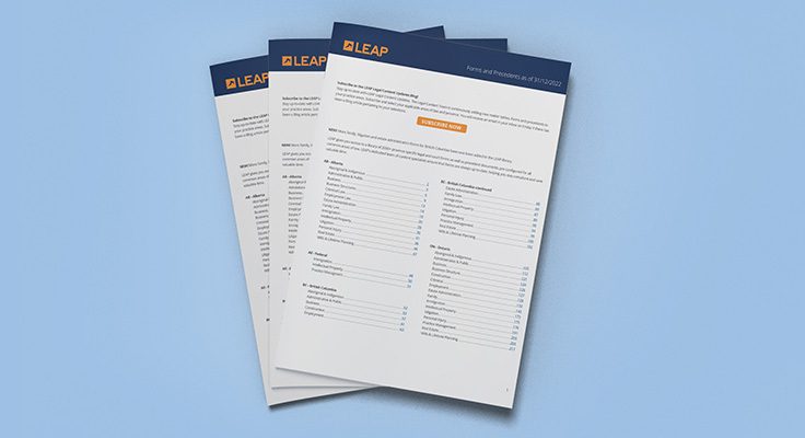 court forms and precedents list
