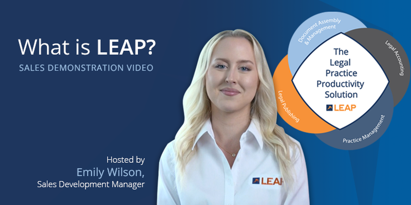 Blonde Girl LEAP Sales Development Manager with Blue background and LPPS logo