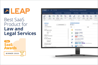 LEAP Named Best SaaS Product for Law and Legal Services 2022