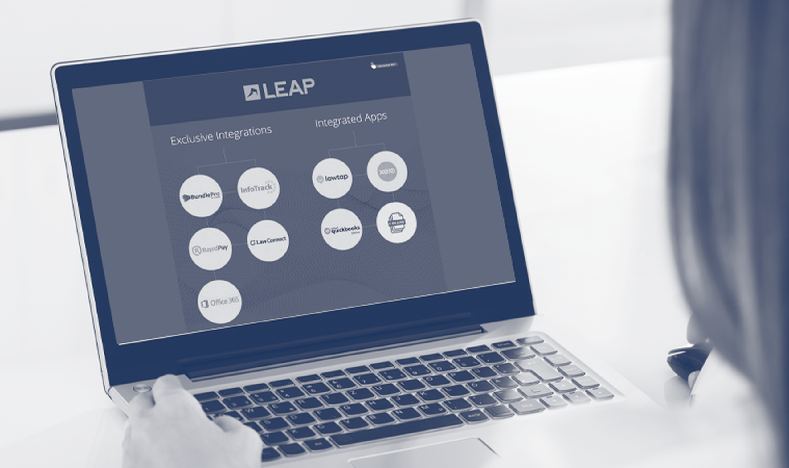 Many integrations are available when using LEAP Legal Software